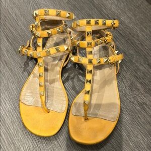 Valentino Garavani Yellow Rockstud Sandals